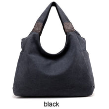 Load image into Gallery viewer, Solid Totes Women Bag Canvas Zipper Handbag