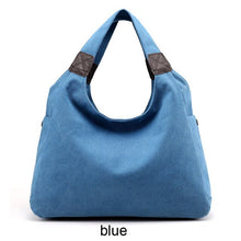 Load image into Gallery viewer, Solid Totes Women Bag Canvas Zipper Handbag