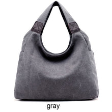 Load image into Gallery viewer, Solid Totes Women Bag Canvas Zipper Handbag