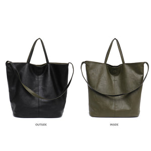 Vegan Leather Casual Fashion Tote Handbags